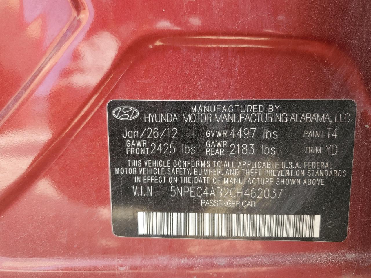 2012 Hyundai Sonata - Image 12