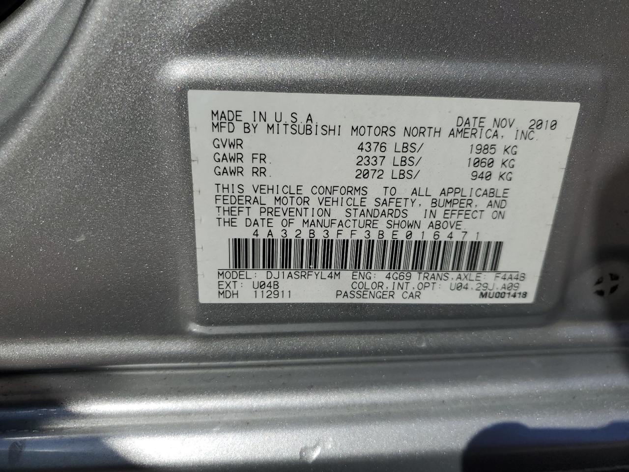 2011 Mitsubishi Galant - Image 13