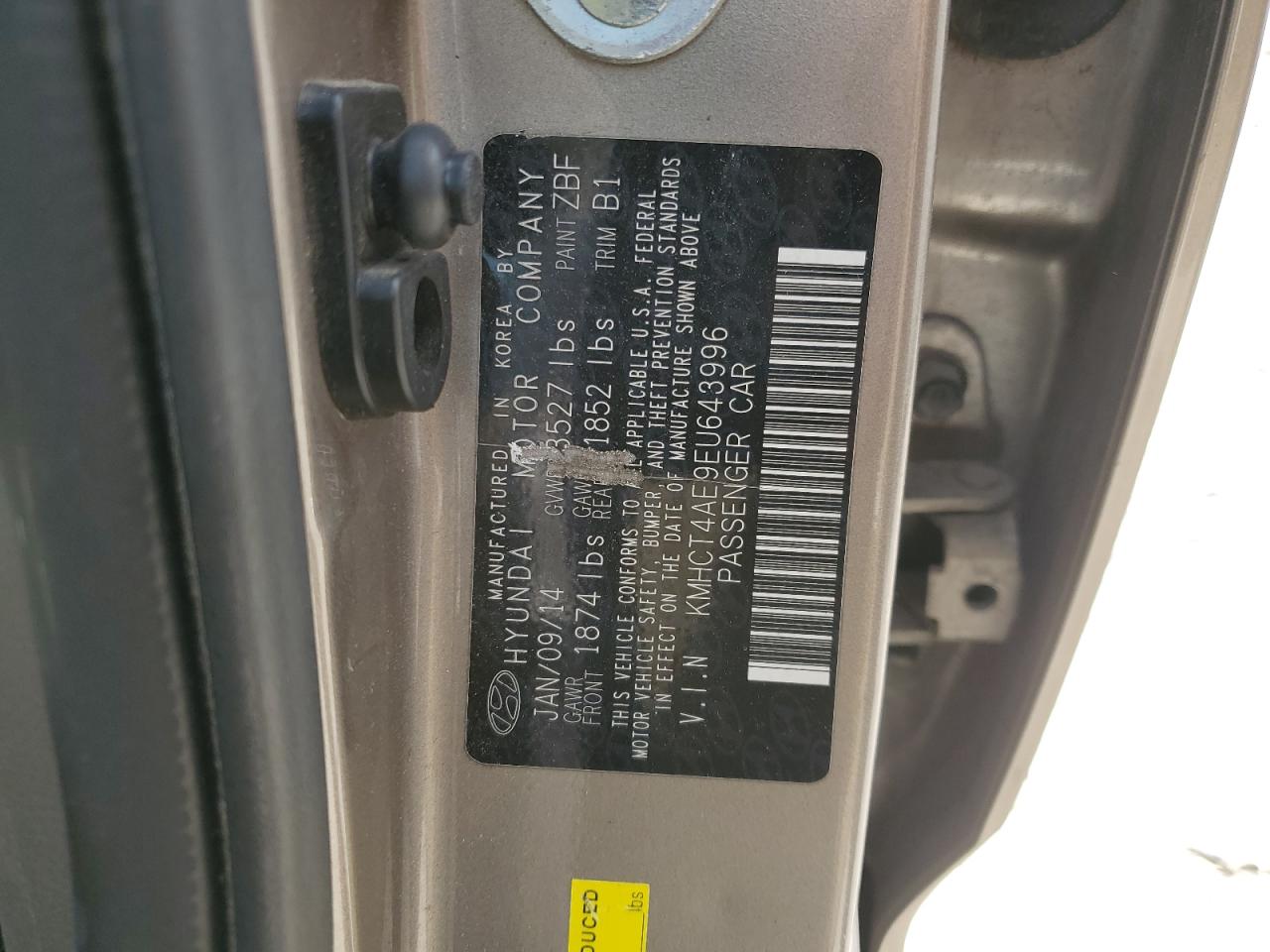2014 Hyundai Accent Gls VIN: KMHCT4AE9EU643996 Lot: 49763725