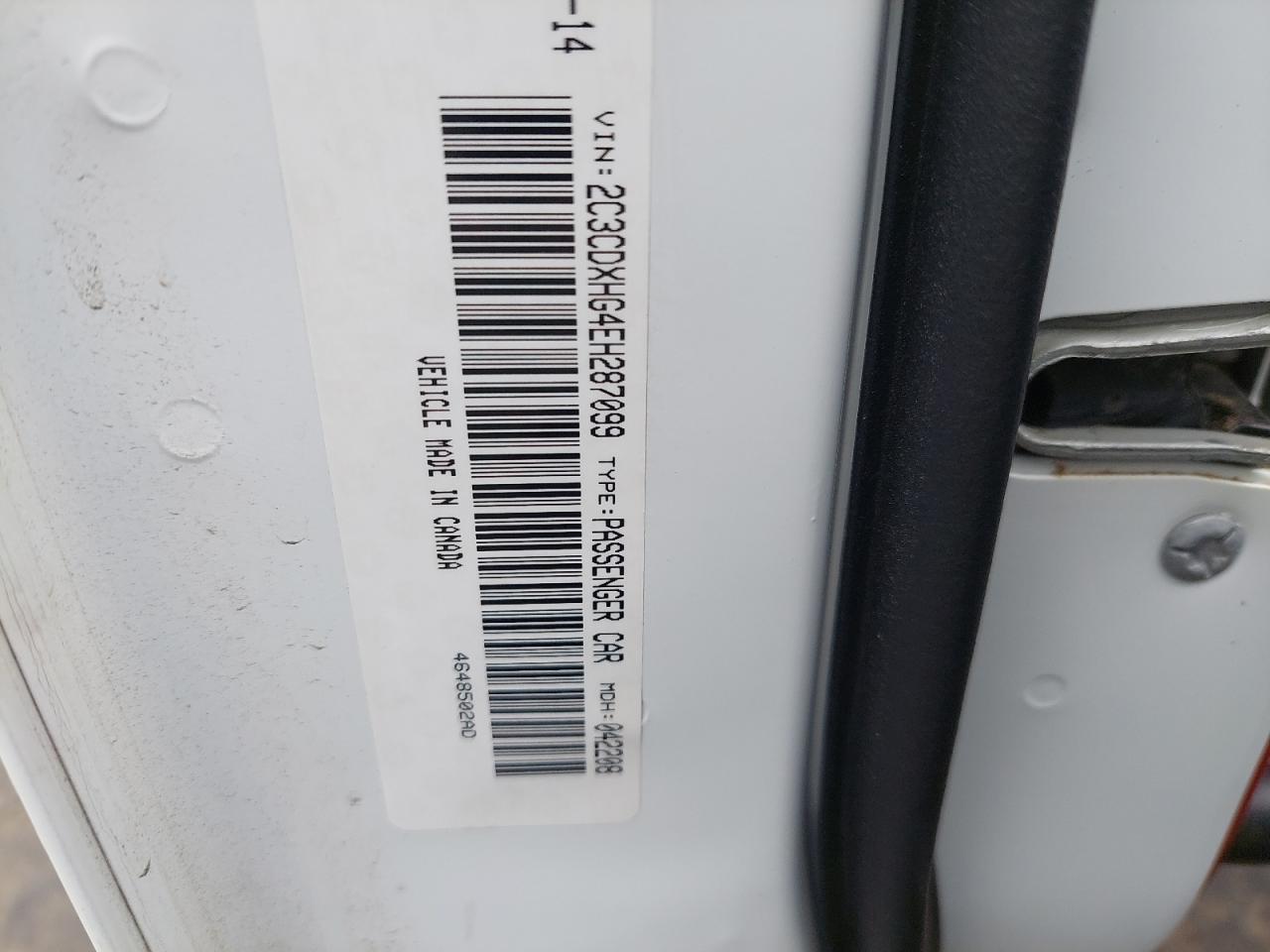 2C3CDXHG4EH287099 - 2015 Dodge Charger - #48441195
