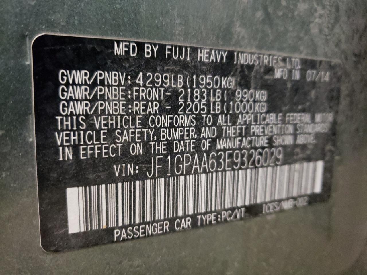 2014 Subaru Impreza - Image 13