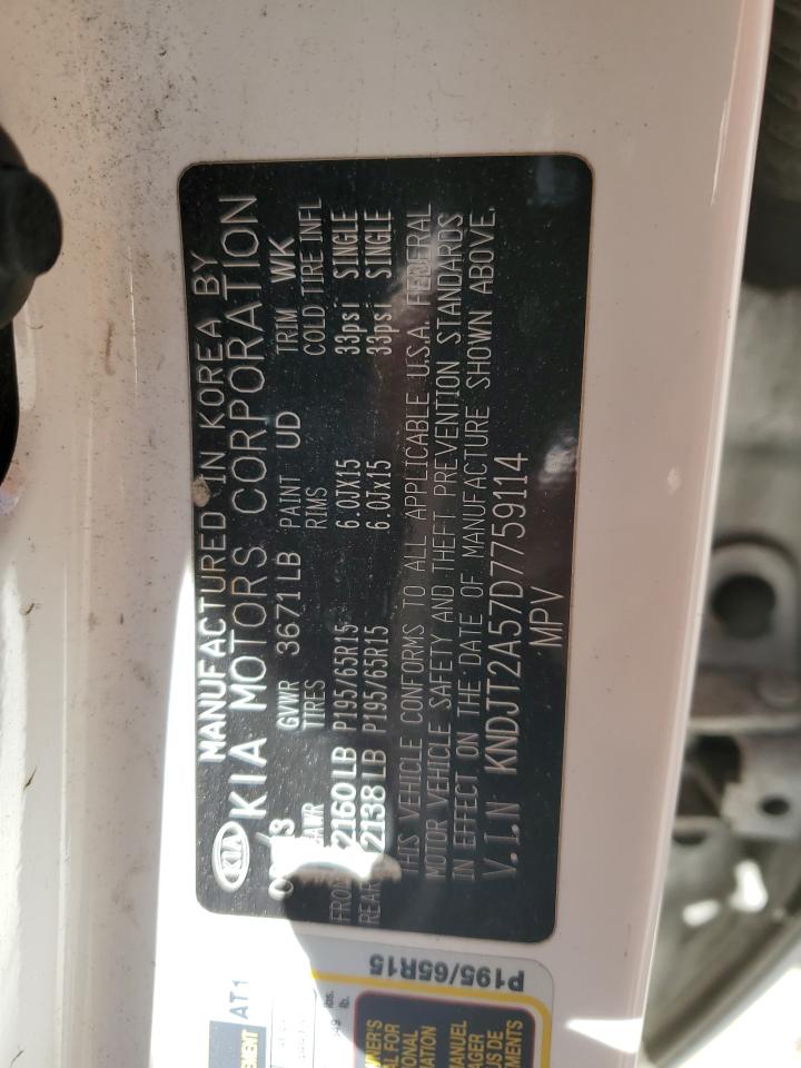 2013 Kia Soul VIN: KNDJT2A57D7759114 Lot: 50752345