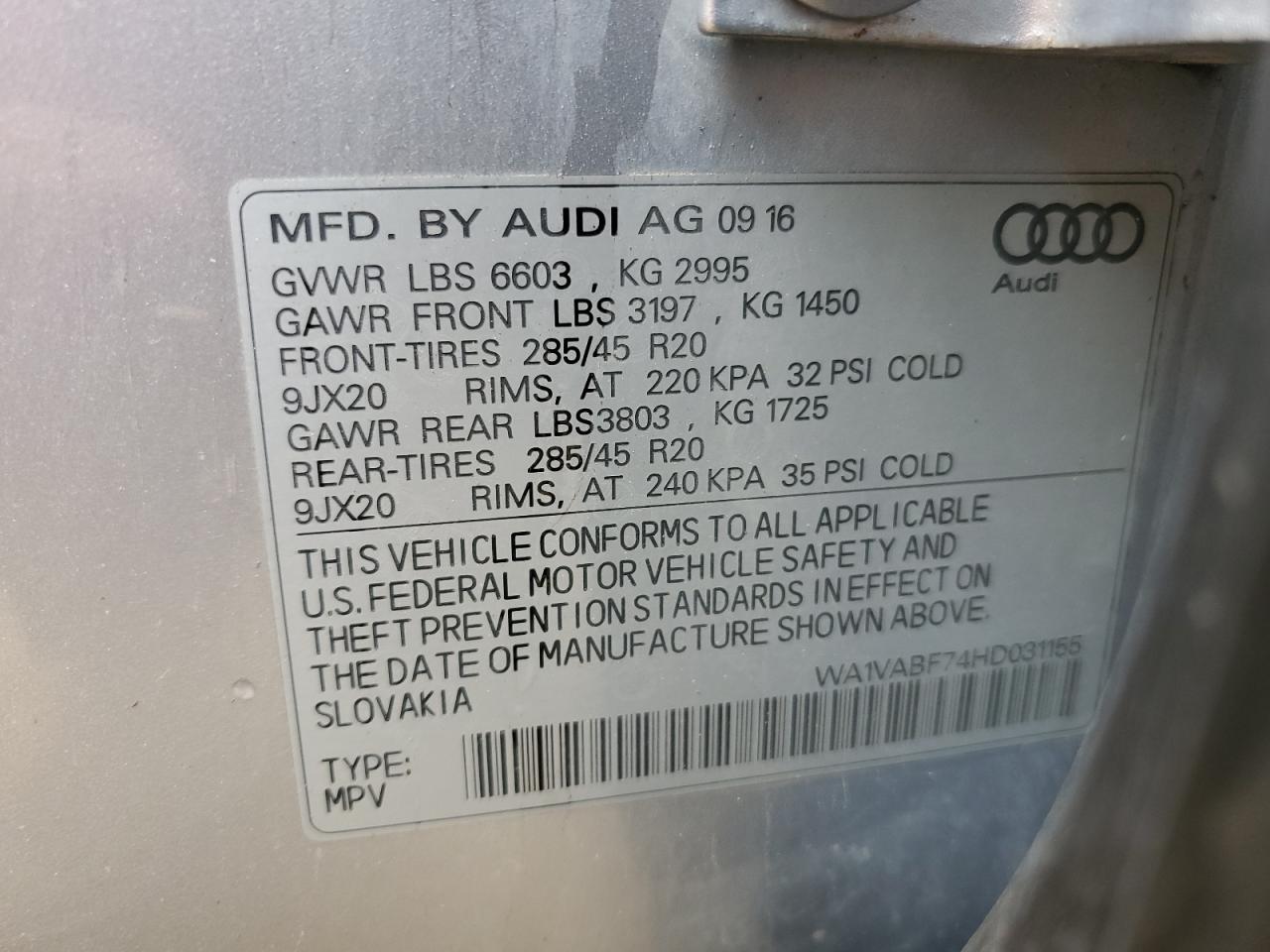 2017 Audi Q7 - Image 13