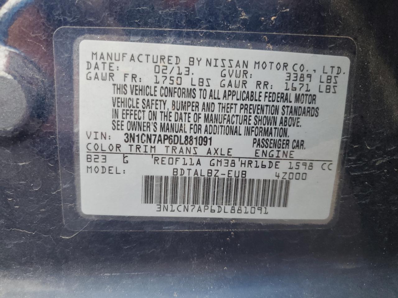 2013 Nissan Versa - Image 12