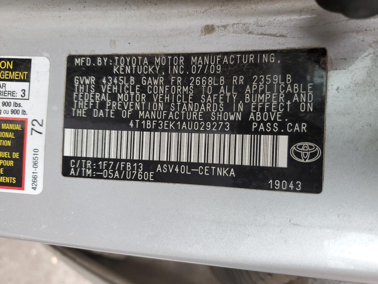 2010 Toyota Camry - Image 12