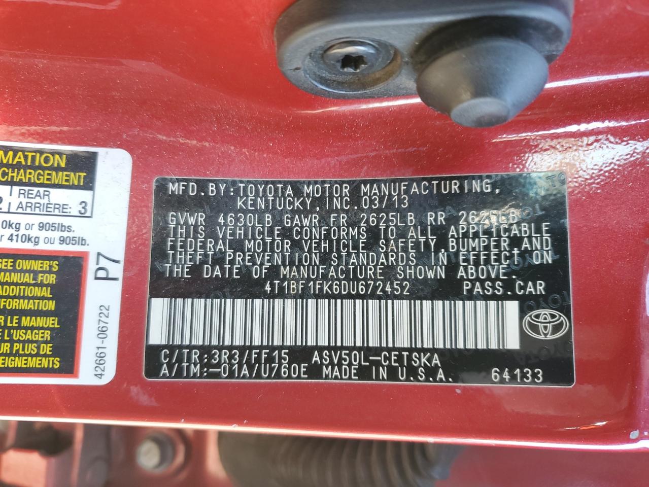 2013 Toyota Camry - Image 14