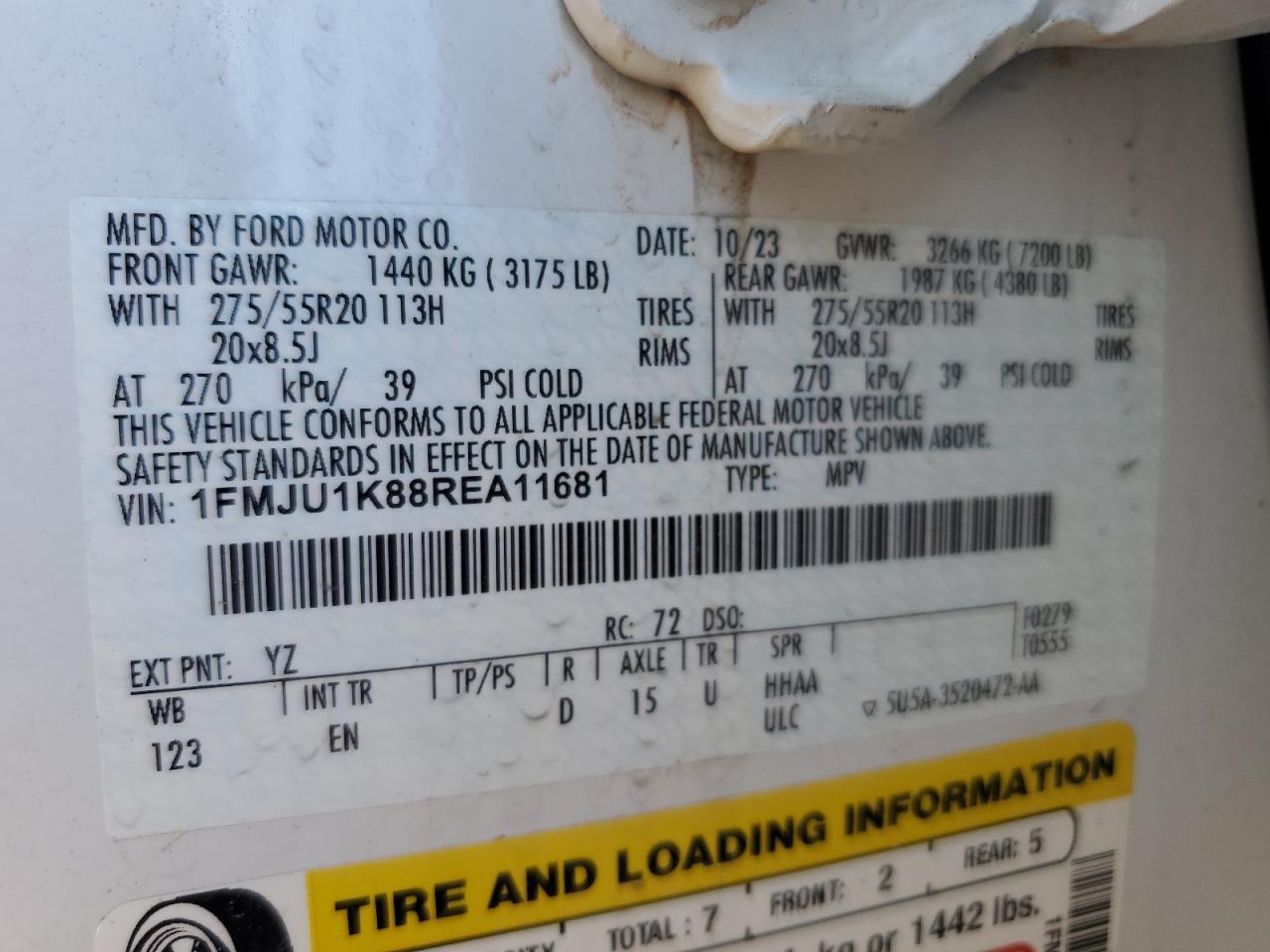 1FMJU1K88REA11681 FORD EXPEDITION 2024
