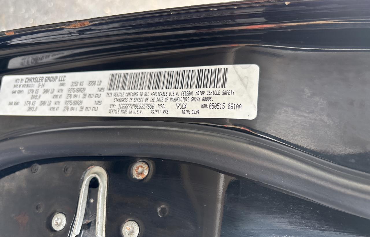 2014 Ram 1500 Laramie VIN: 1C6RR7VM8ES357656 Lot: 49871975