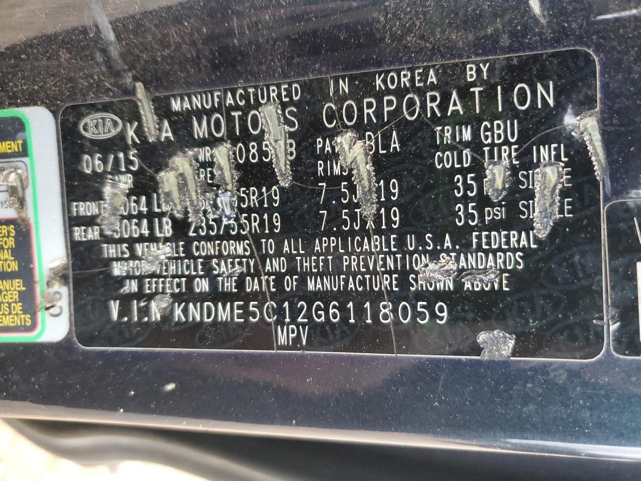 2016 Kia Sedona - Image 15