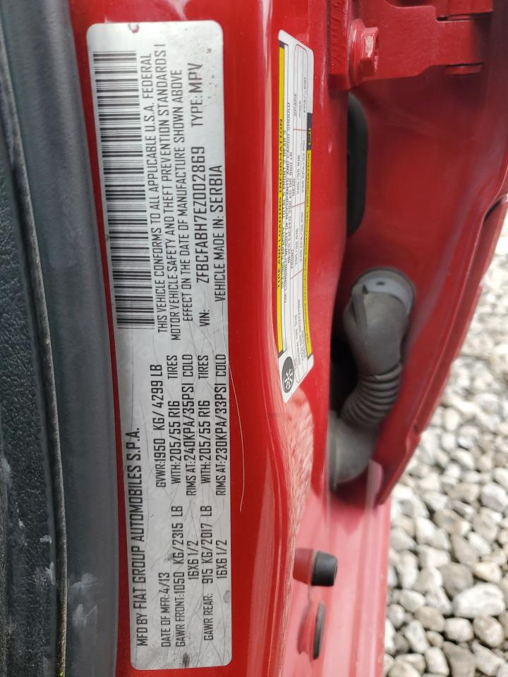 2014 Fiat 500L Easy VIN: ZFBCFABH7EZ002869 Lot: 50063045