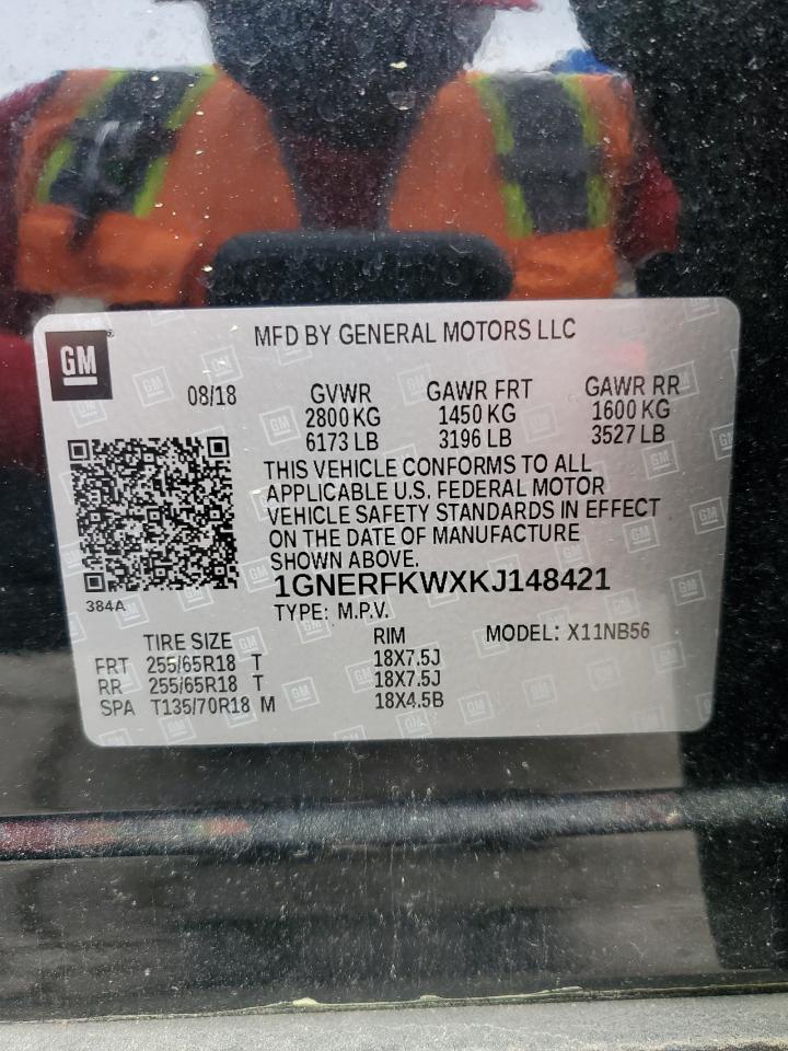 1GNERFKWXKJ148421 2019 Chevrolet Traverse Ls