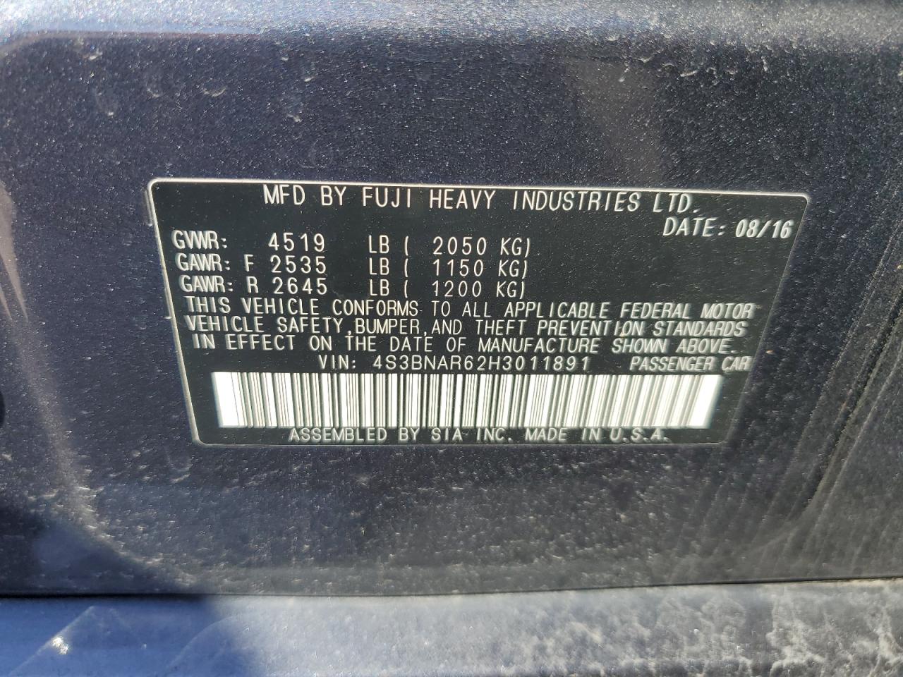 2017 Subaru Legacy - Image 13