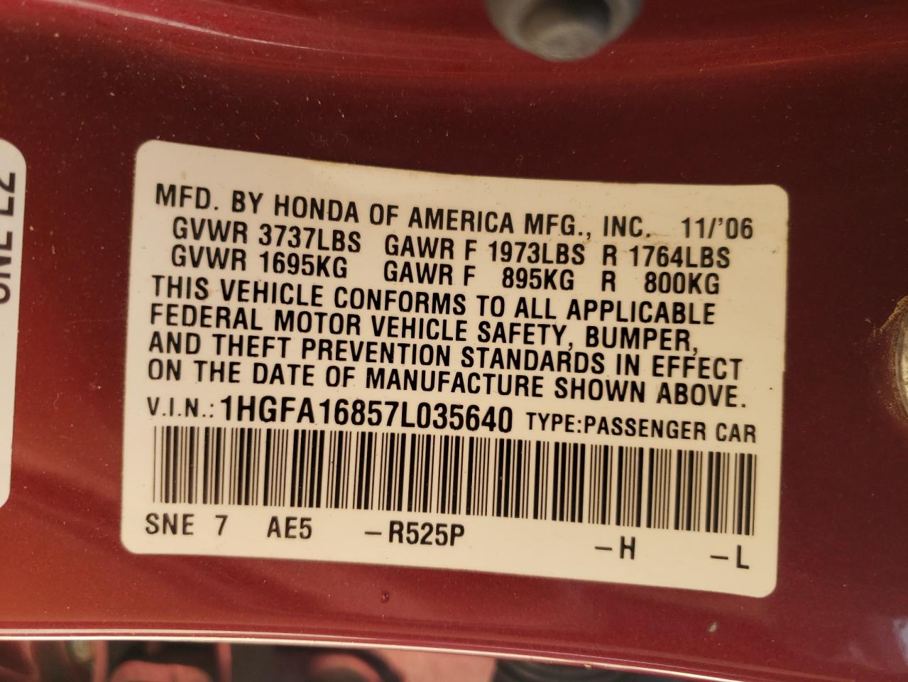 2007 Honda Civic - Image 12
