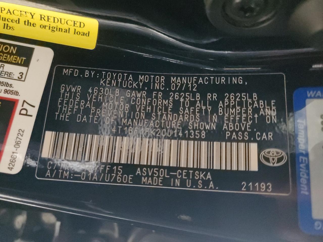 2012 Toyota Camry - Image 13