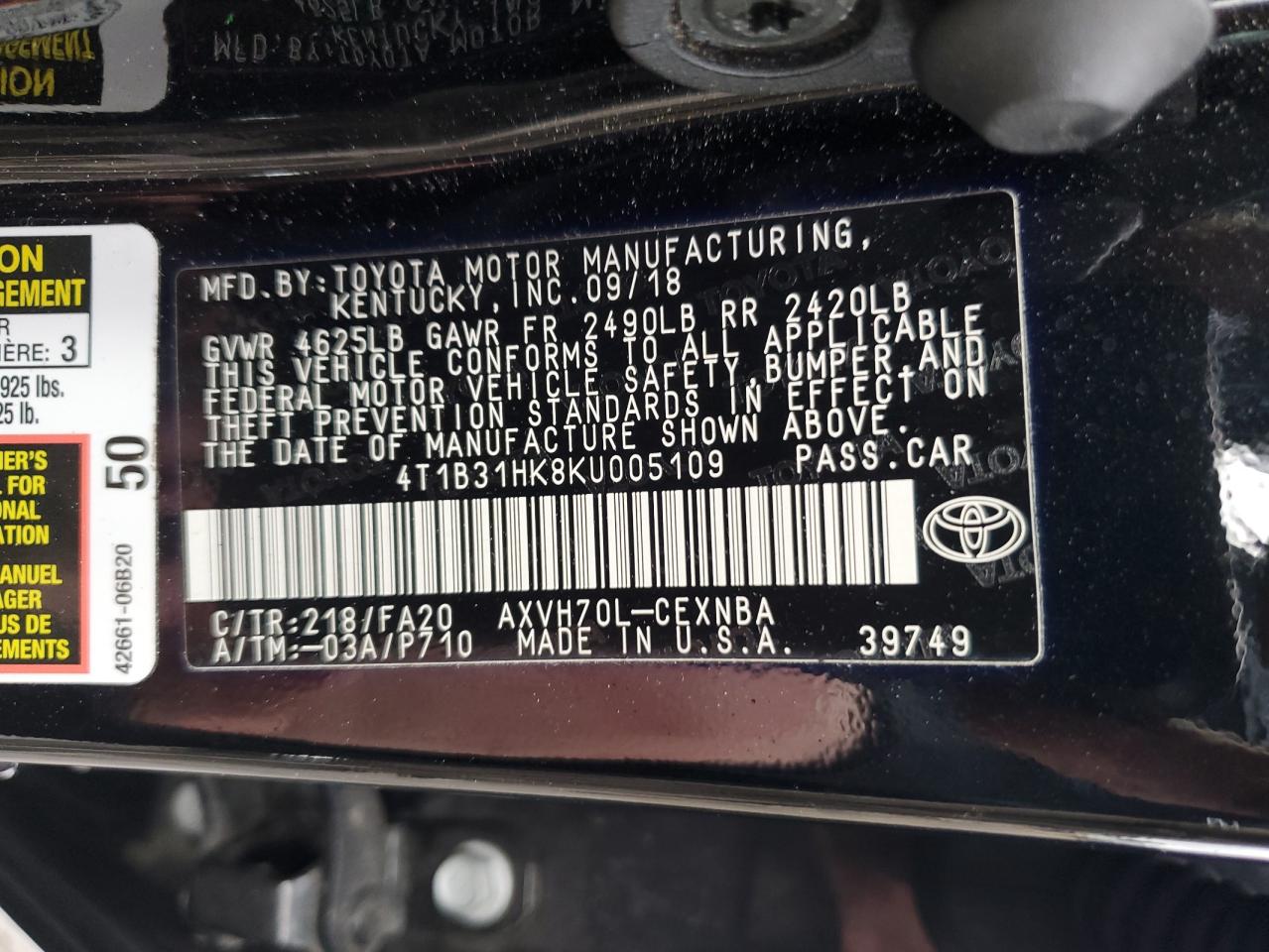 2019 Toyota Camry - Image 12