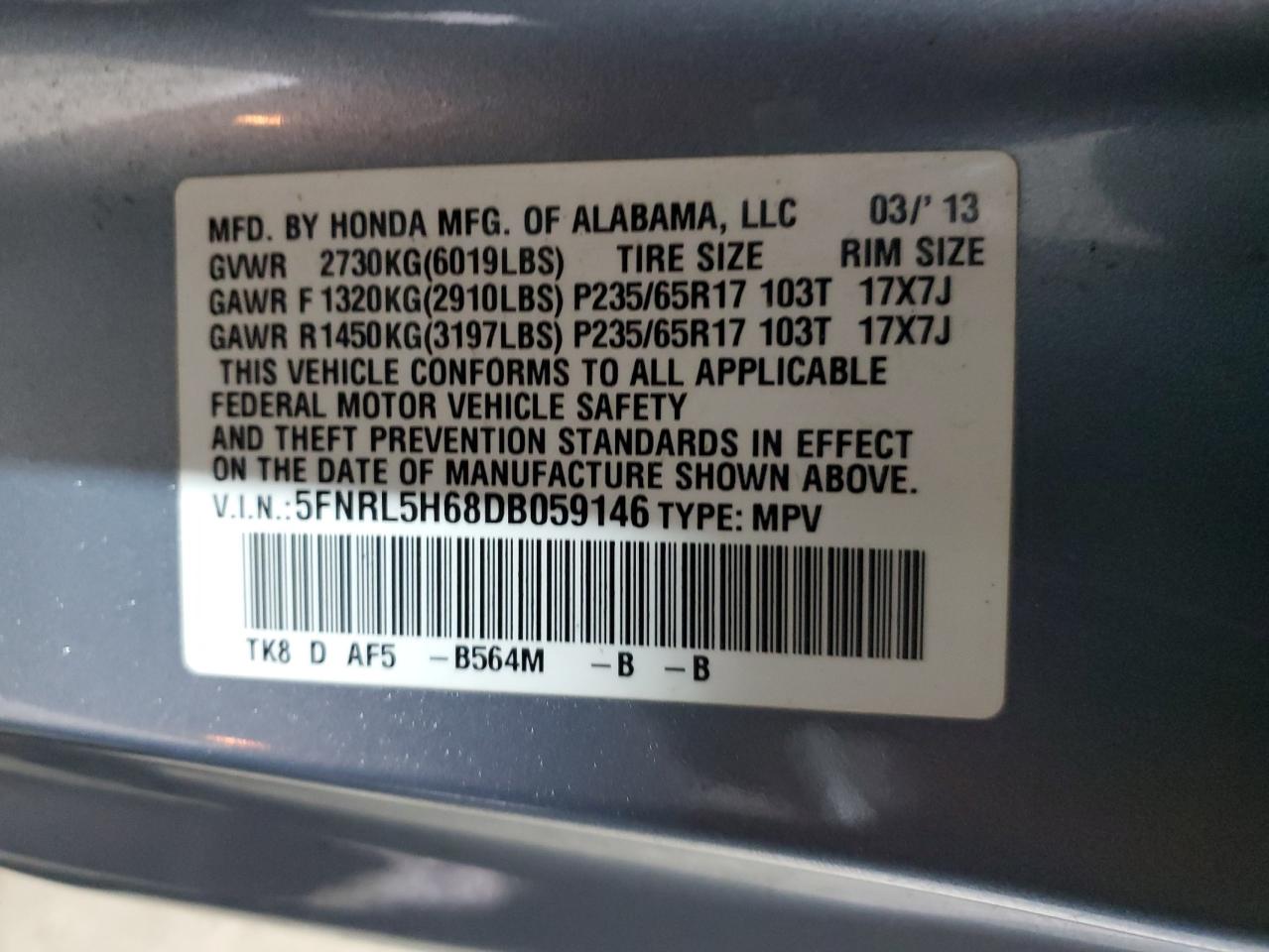 2013 Honda Odyssey - Image 13