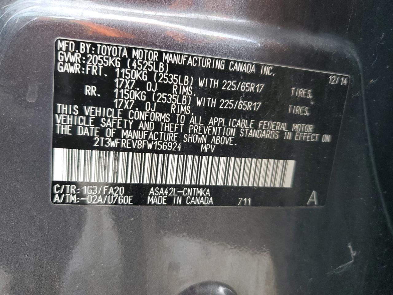 2015 Toyota RAV 4 - Image 14