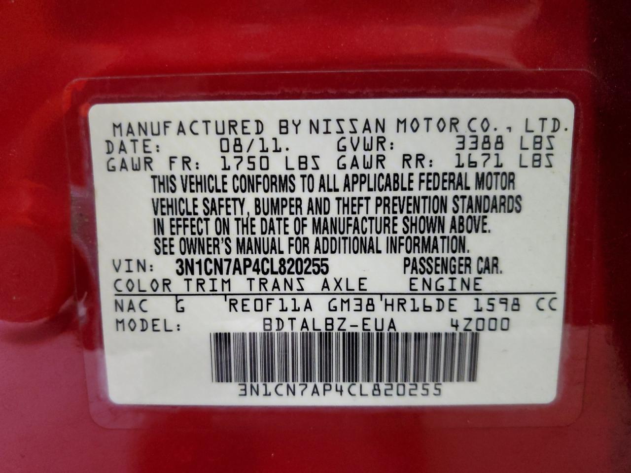 2012 Nissan Versa - Image 14