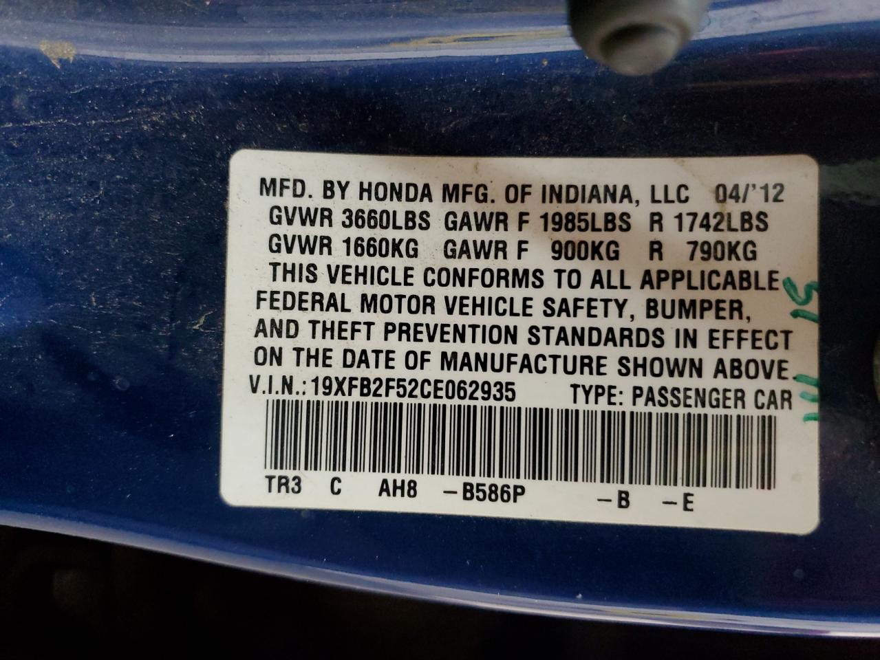 2012 Honda Civic - Image 14