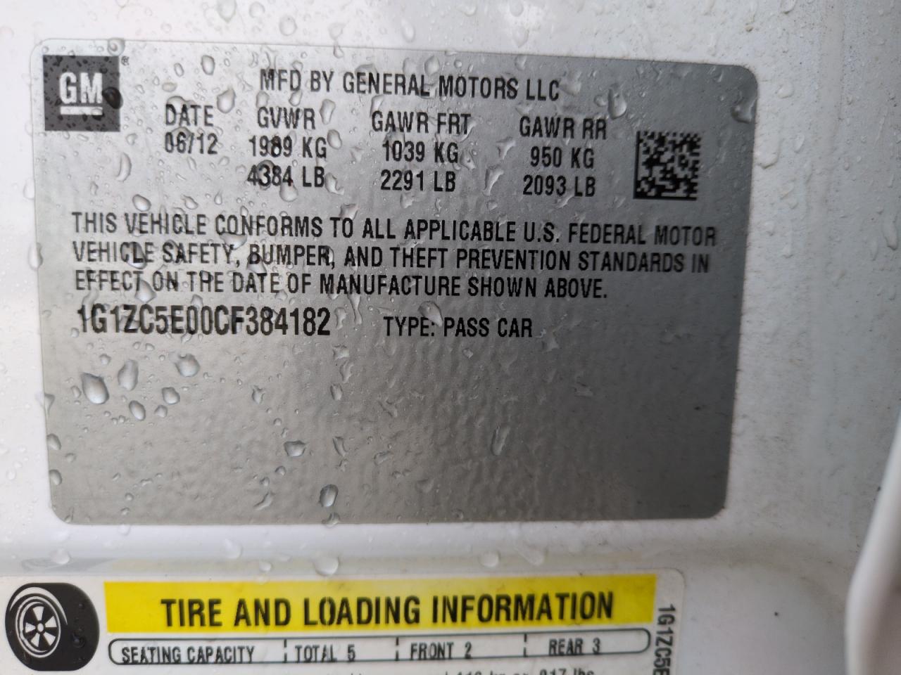 2012 Chevrolet Malibu - Image 12