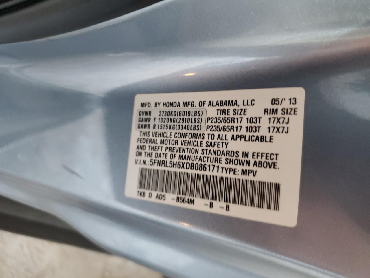 2013 Honda Odyssey - Image 13