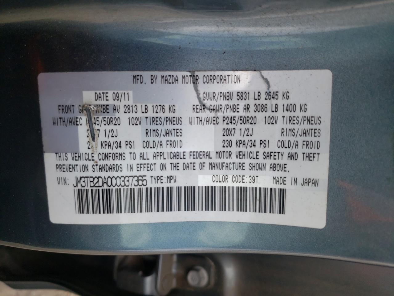 2012 Mazda CX-9 - Image 13