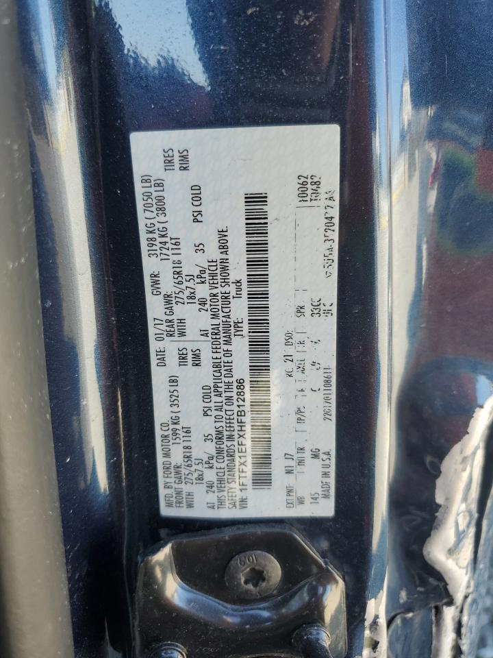 1FTFX1EFXHFB12886 FORD F-150 2017