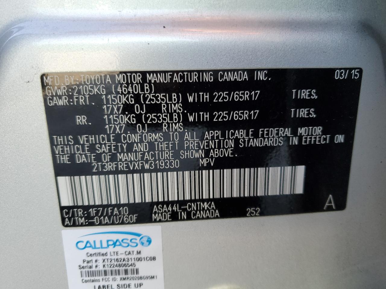 2015 Toyota RAV 4 - Image 13