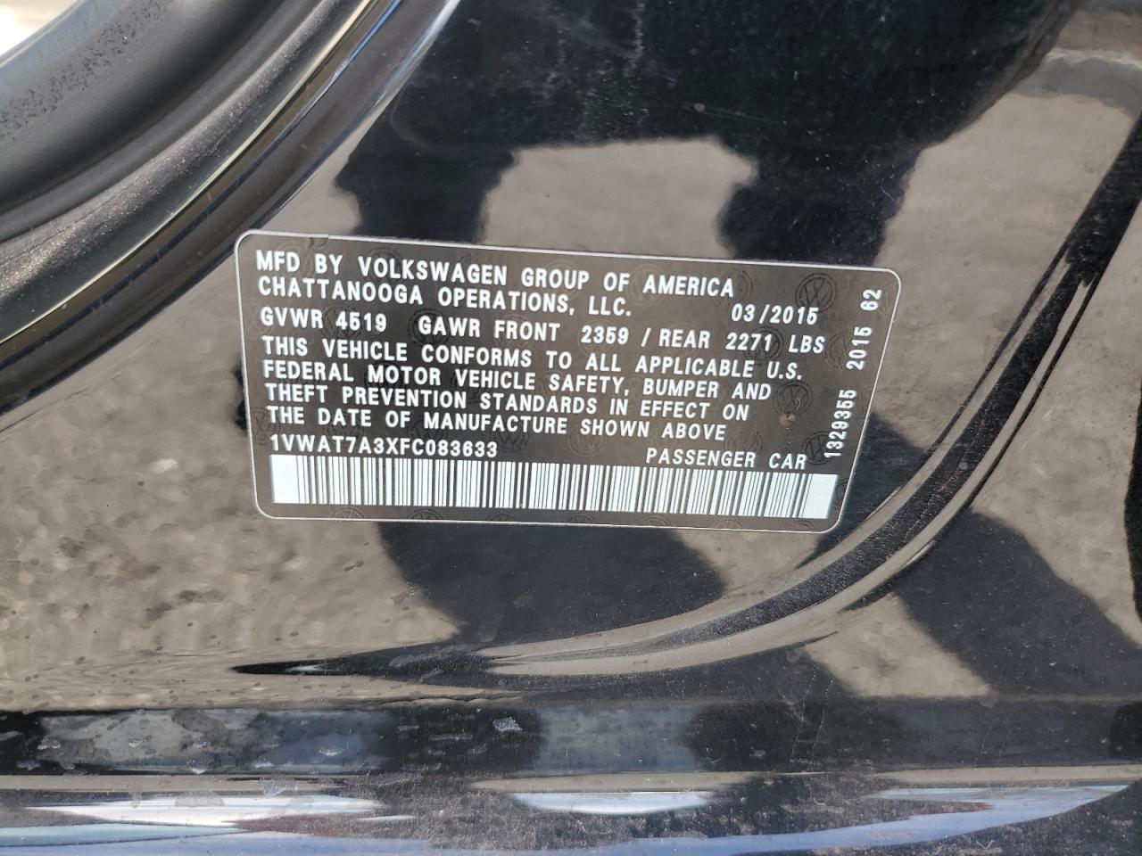 2015 Volkswagen Passat - Image 14