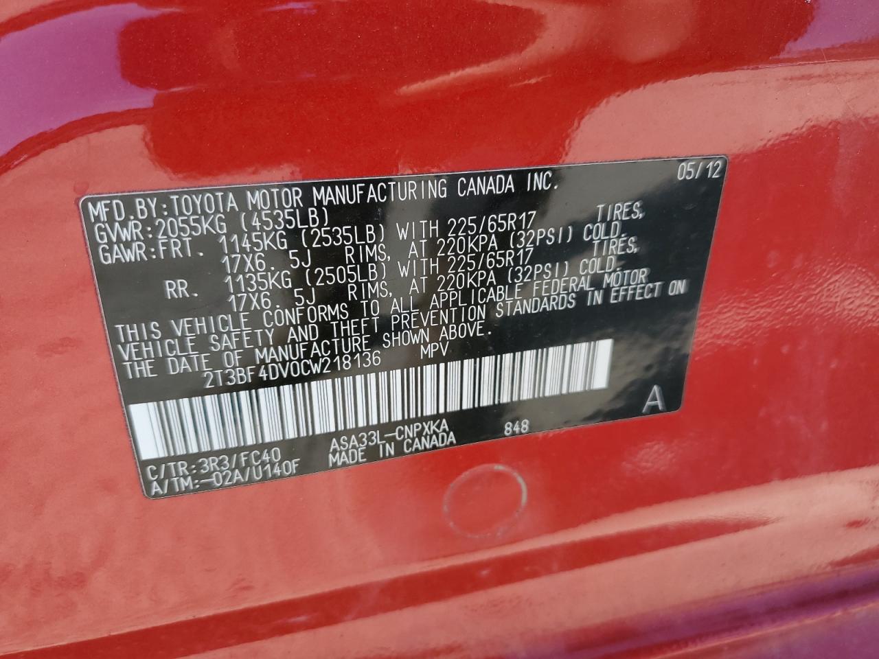 2012 Toyota RAV 4 - Image 13