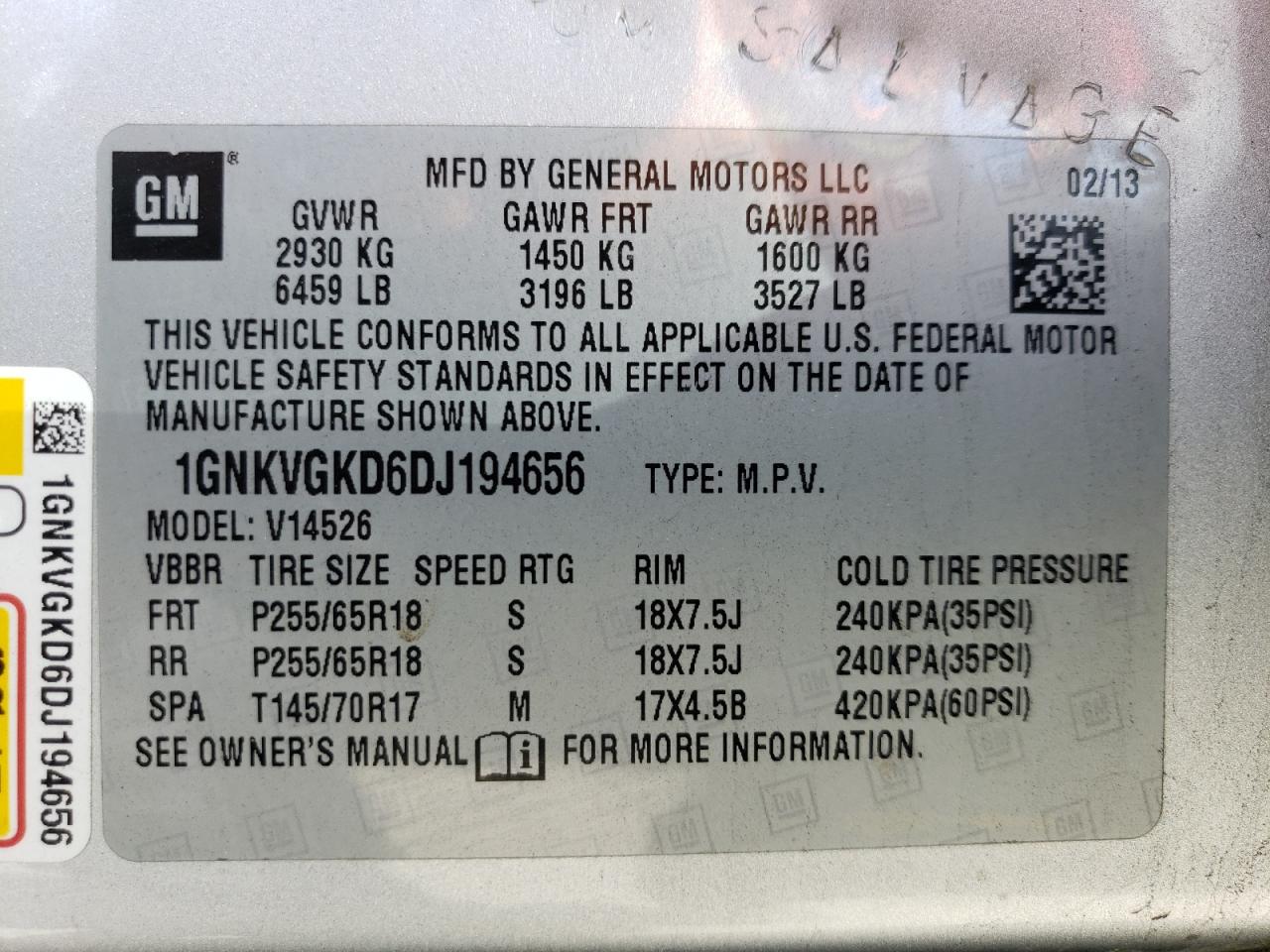 2013 Chevrolet Traverse - Image 13