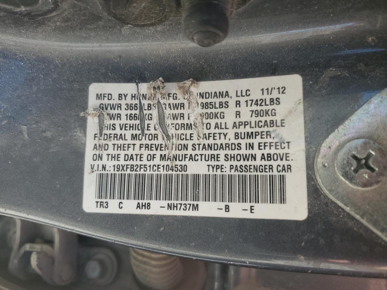 2012 Honda Civic - Image 15