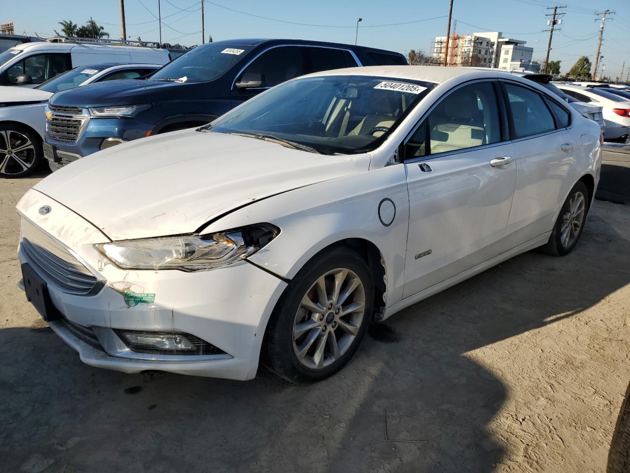 2017 Ford Fusion Se Phev იყიდება Los Angeles-ში, CA - Front End
