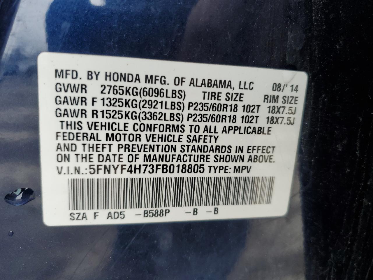 2015 Honda Pilot - Image 16