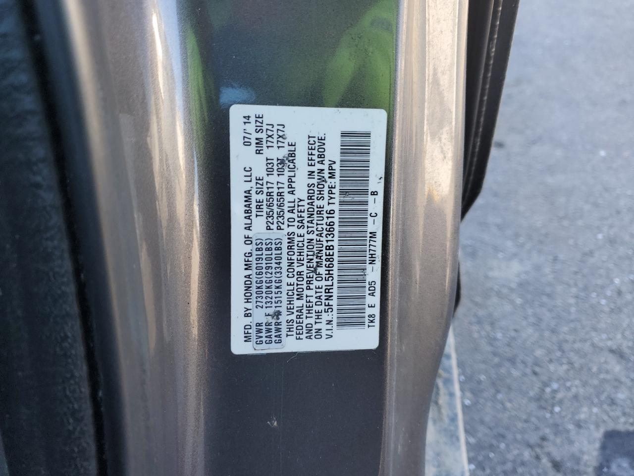 2014 Honda Odyssey - Image 14
