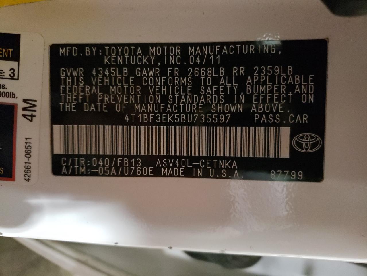 2011 Toyota Camry - Image 12
