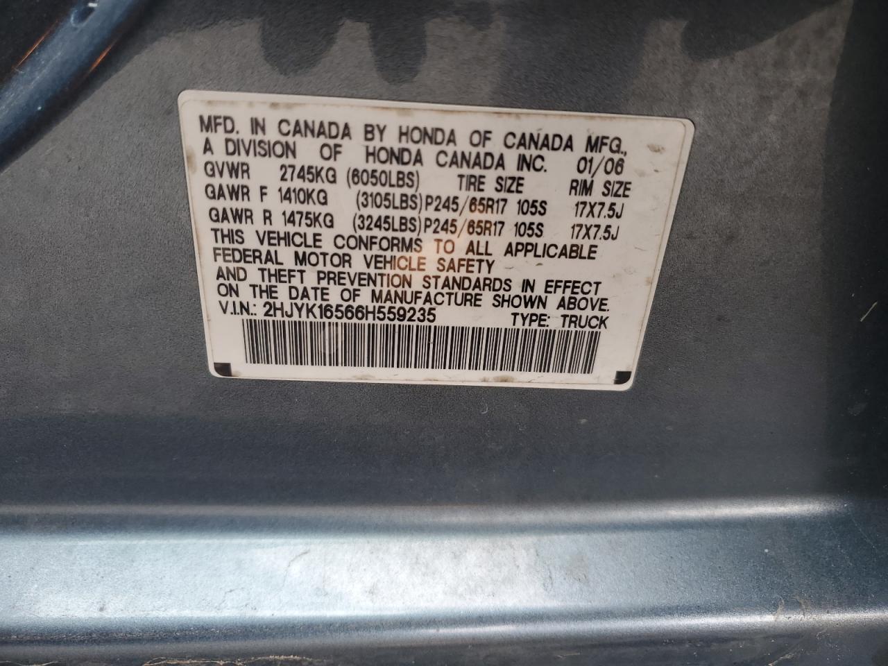 2006 Honda Ridgeline - Image 14
