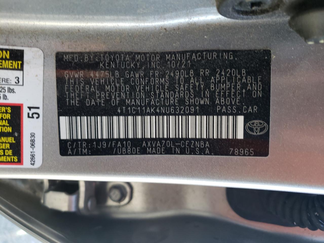 2022 Toyota Camry - Image 12