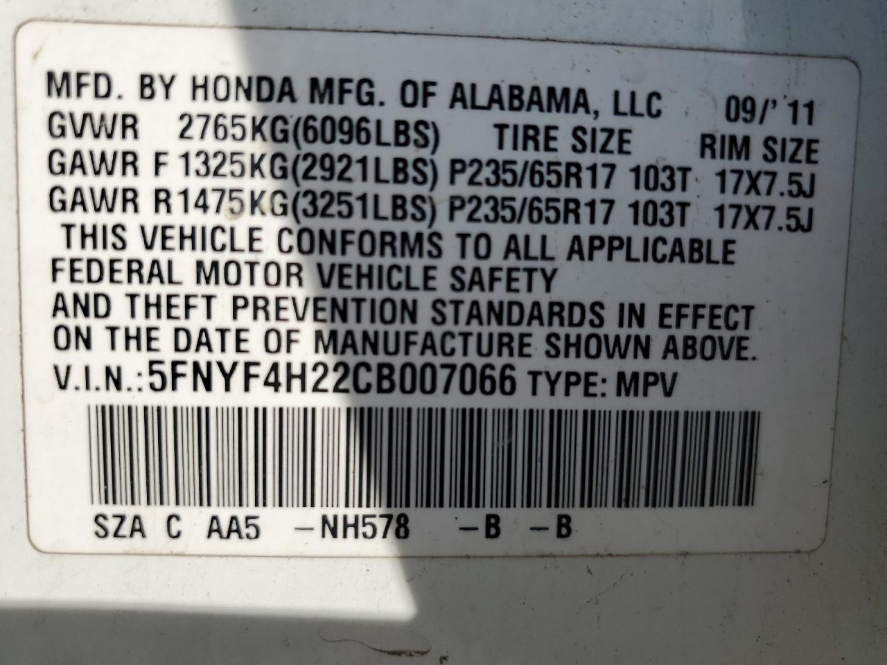 2012 Honda Pilot - Image 13