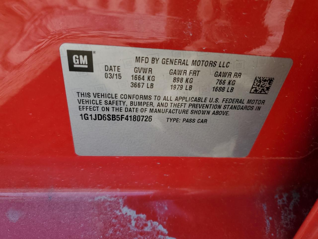 2015 Chevrolet Sonic - Image 13