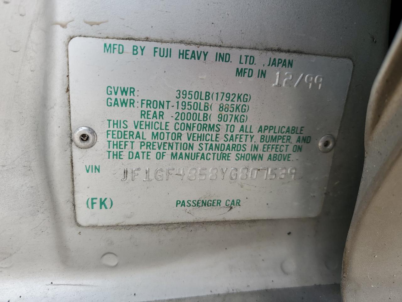 2000 Subaru Impreza - Image 13
