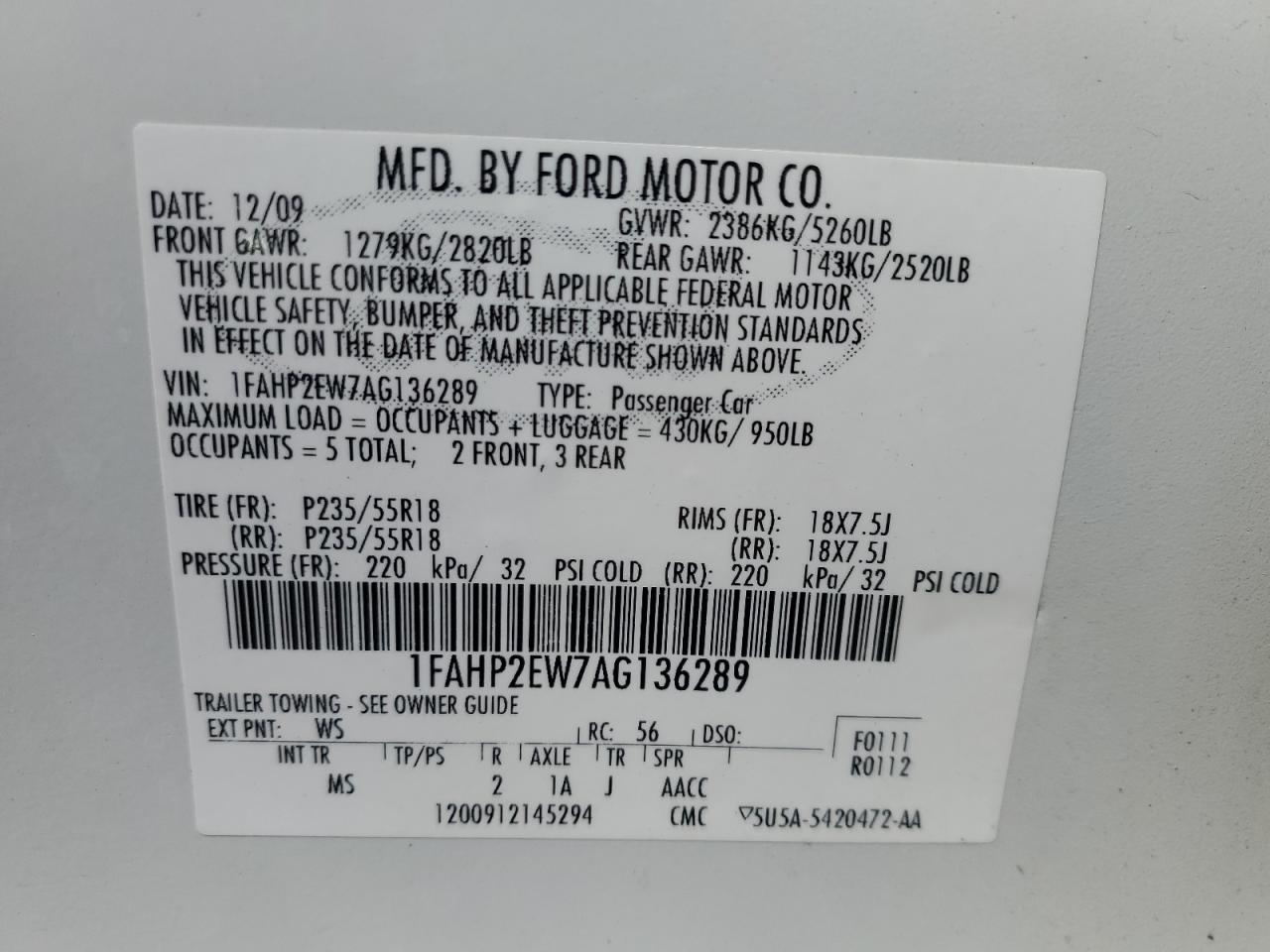 2010 Ford Taurus - Image 14