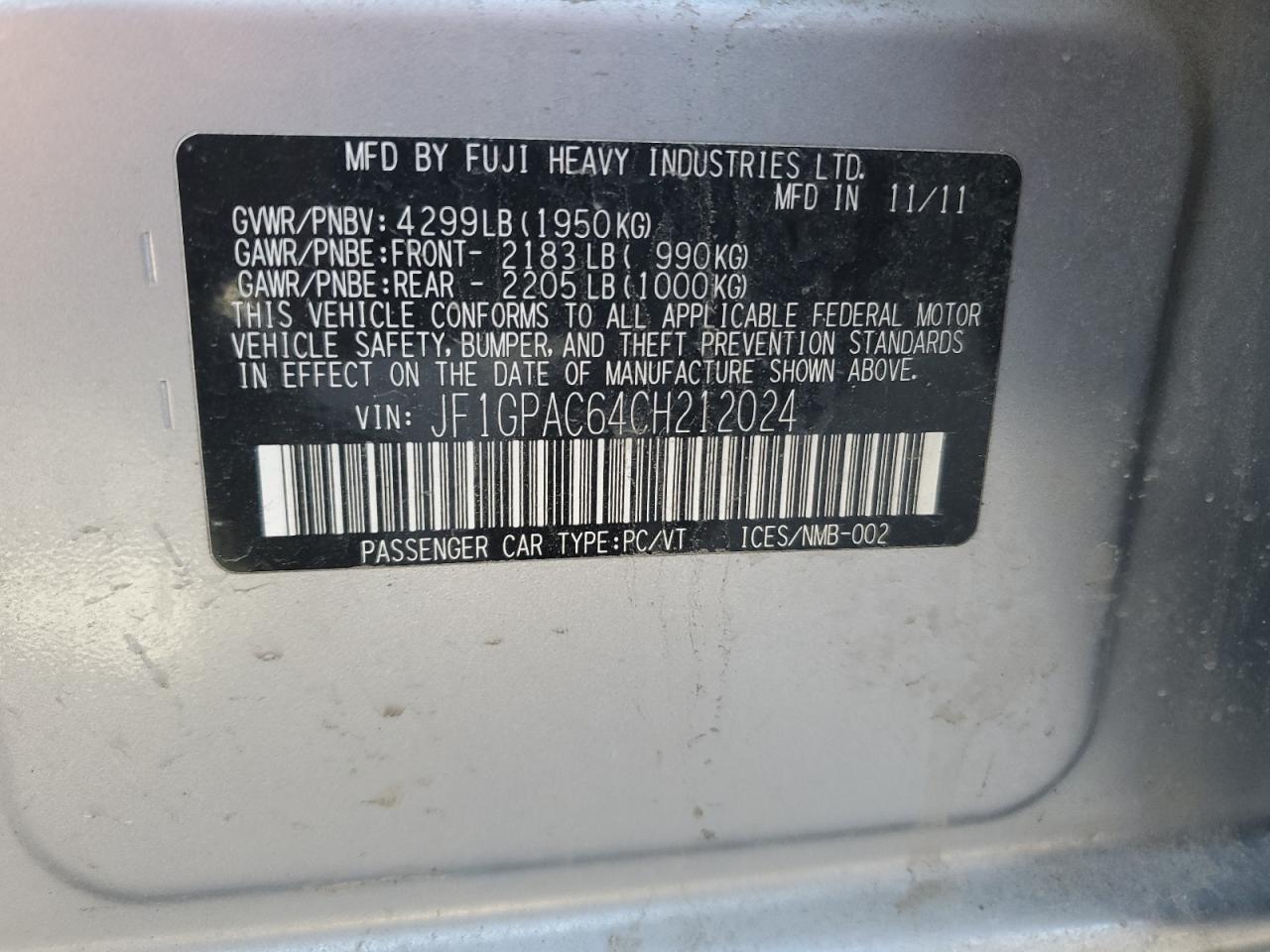 2012 Subaru Impreza - Image 14