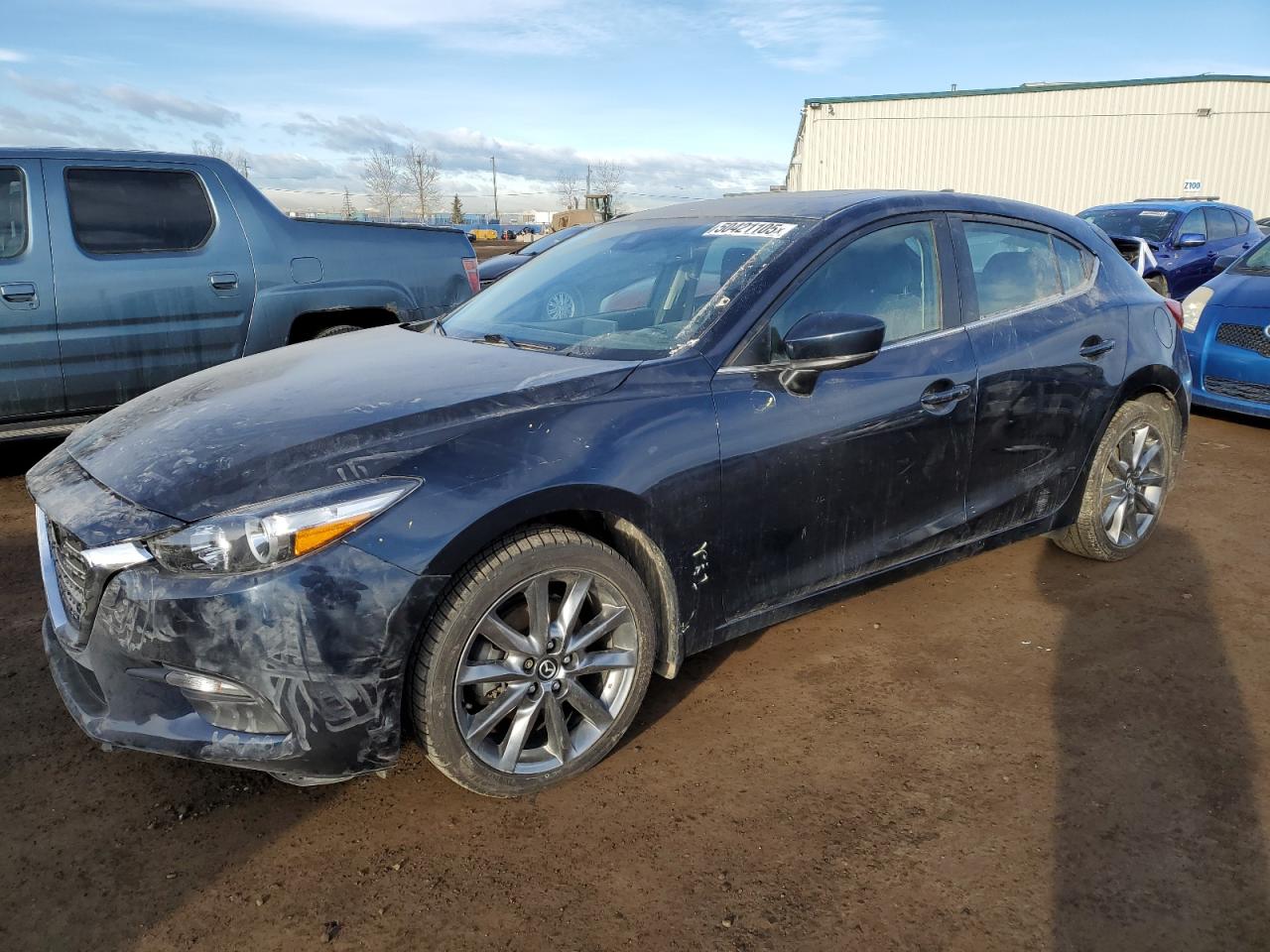 2018 Mazda 3 Grand Touring na sprzedaż w Rocky View County, AB - Hail