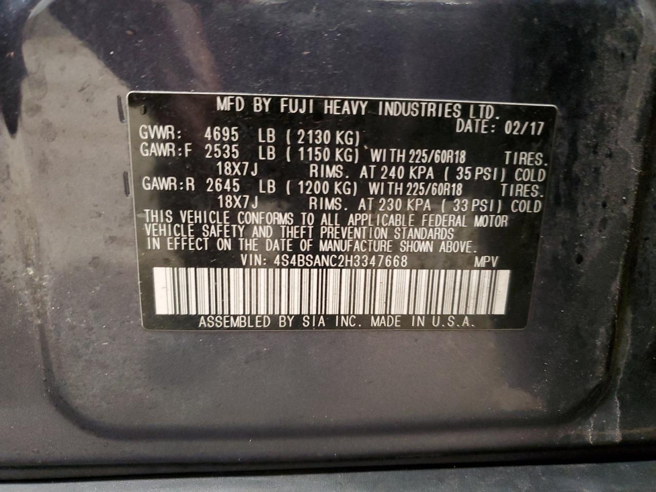 2017 Subaru Outback - Image 13