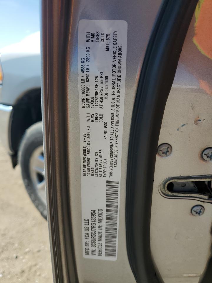 2024 Ram 2500 Tradesman VIN: 3C6UR5CJ7RG135954 Lot: 50985035