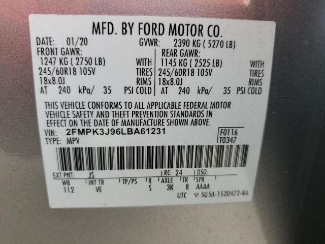 2020 FORD EDGE SEL  
