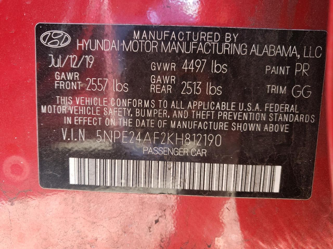 2019 Hyundai Sonata - Image 12