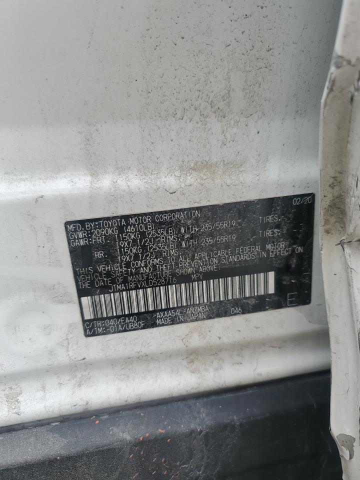 2020 Toyota Rav4 Xle Premium VIN: JTMA1RFVXLD528716 Lot: 47680425