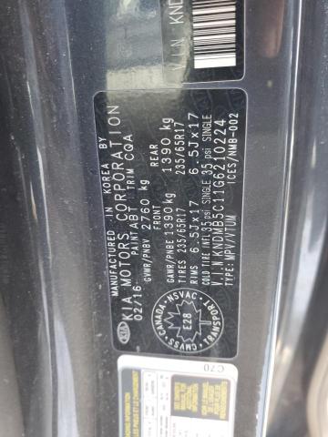 2016 KIA SEDONA LX